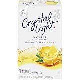 Crystal Light On The Go Natural Lemonade, 10 Count Boxes (Pack of 4)