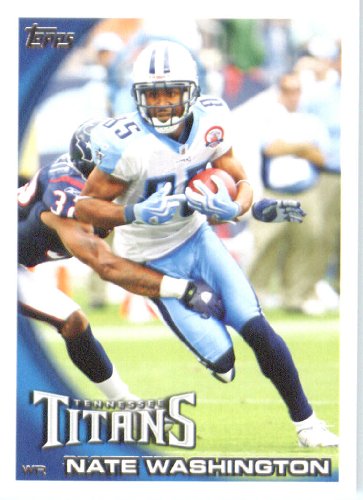 2010 Topps NFL Football Card # 276 Nate Washington - Tennessee Titans - NFL Trading Card in a Protective ScrewDown Case!
