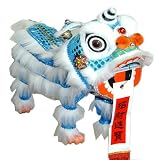 Chinese Dragon Marionette Rod White Puppet