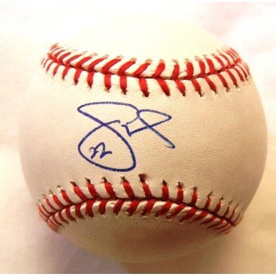Jason Heyward Autographed Official Major League Baseball W/PROOF, Picture of Jason Signing For Us, Atlanta Braves, Top Prospect