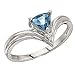 14K White Gold December Birthstone Trillion Blue title=
