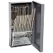 Alvord Polk 127-S-13 High-Speed Steel Chucking Reamer Set, Straight Flute, Uncoated Finish, 60-Piece, #1 - #60 Wire Sizes