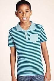 Pure Cotton Striped Polo Shirt