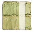 Chinese brocade pillow cover with zippered access - celadon green and white