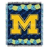 Michigan Wolverines Triple Woven Jacquard NCAA Throw (044 Series) by Northwest (36x48)