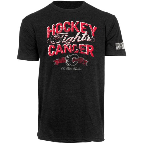 Old Time Hockey Calgary Flames 2011 Nhl Hockey Fights Cancer T-Shirt Xx Large