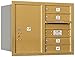 Horiz Mailbox, PL6, 5Dr, Gold, RL, 23-1/2in