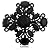 Black Crystal Flower Pin by Margot Townsend