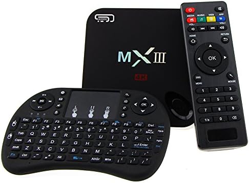 AUBBC MXIII Kodi (XBMC) 4k Google Andriod 4.4 Smart Tv Box Streaming Media Player 2G/8GB with Free Wireless Keyboard