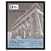 DAX&Acirc;&reg; Flat Face Wood Poster Frame with Plexiglas Window, 16 x 20, Black