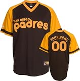 MLB Men's San Diego Padres Authentic Jersey Personalized (Brown, 40/Medium)