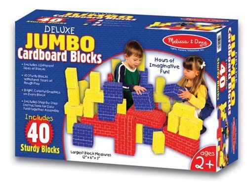 Childrens Toyshop  Toys : Melissa and Doug 40 pc Basic Cardboard Blocks