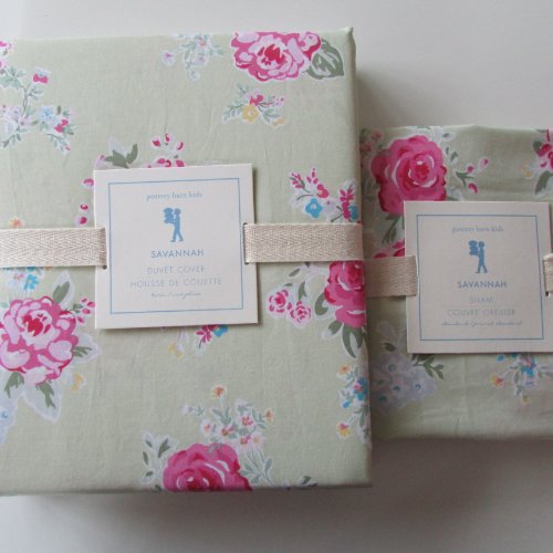 Pottery Barn Kids SAVANNAH Floral Duvet Twin & One