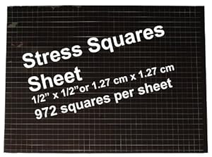Stress Squares - 3 SHEETS Stress Squares, 972 per sheet