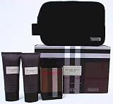 BURBERRY LONDON Mens Gift Set 3.3 oz EDT Cologne After Shave Hair & Body Wash travel Bag