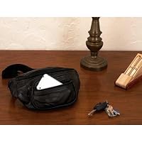 Maxam Italian Stone Design Genuine Lambskin Leather Belt Bag from Maxam
