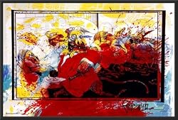 Ralph Steadman Art Lizard Lounge Fear and Loathing Poster Dry Mounted Wood Fr.