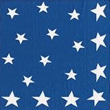 Caspari Stars and Stripes Paper Dinner Napkin, 20 Count