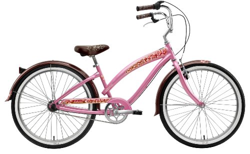 Nirve Lahaina Women's Three Speed Cruiser Bike (26-Inch Wheels, Pink Pearl)
