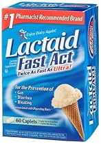 Lactaid Fast Act Lactase Enzyme Supplement, Caplets 60 each