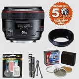 Canon EF 50mm f/1.2L USM Autofocus Lens & Filters & 6 Year Warranty & Filters & Accessory Kit for Canon Digital SLR Cameras