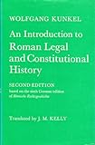 An introduction to Roman legal and constitutional history