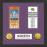Baltimore Ravens Framed SB Championship Ticket Collection