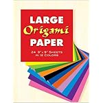 Large Origami Paper : 24 9" X 9" Sheets in 12 Colors book cover