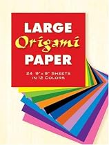 Large Origami Paper: 24 9" x 9" Sheets in 12 Colours