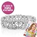 Lacey's Heart Stretch Bridal Vintage Bracelet