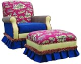 Angel Song Buckaroo Rust Club Adult Rocker Glider Chair - Down Filled