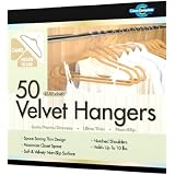 Closet Complete Ultra Thin No Slip Velvet Suit Hangers, Camel, Set of 50 ~ Closet Complete
