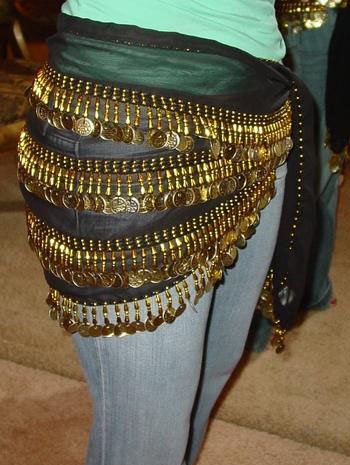 Belly Dancer Coin Hip Scarf