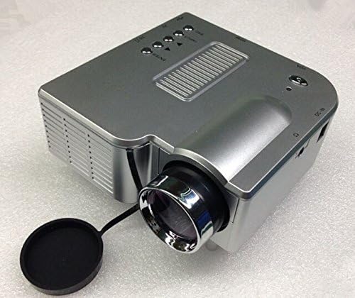 Aketek Mini Multimedia LCD Image System Home LED Digital Projector 60" Cinema Theater, PC Laptop VGA Input USB SD / USB / AV / VGA /HDMI Port) (Silver)