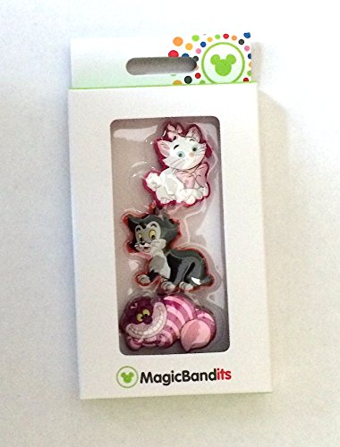 Disney Parks Cat Cats Magic Band Bandits Set of 3 Charms Marie Figaro Cheshire