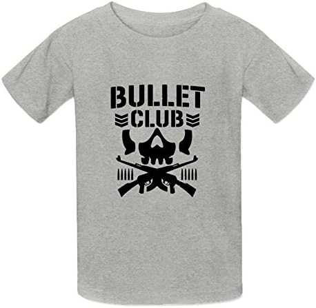 Manner Weller Kids Unisex Boys and Girls Bullet Club Cotton Tee L Grey