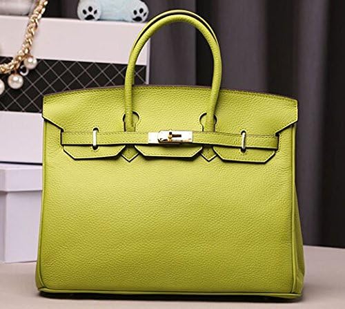 Talentote Summer New Color Collection BK Style Genuine Leather Top Handle Bag Shouder Handbag ttc-smbk-551634 (apple green)