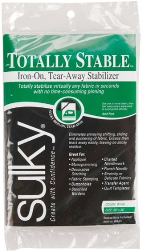 Sulky Totally Stable Iron-On Tear-Away Stabilizer, 20 by 36-Inch
