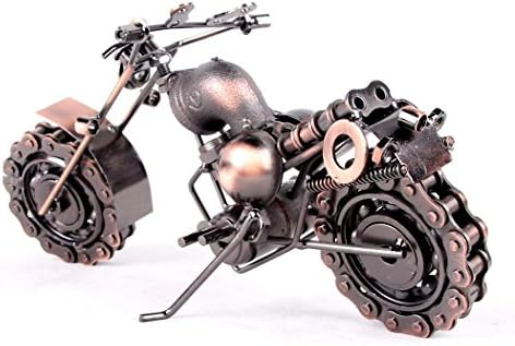 TwinkleArt Vintage Iron Motorbike Model Handmade Vehicle Crafts Boygs Gifts Office Room Decor