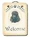 poodle11 - Black Poodle Welcome Slate