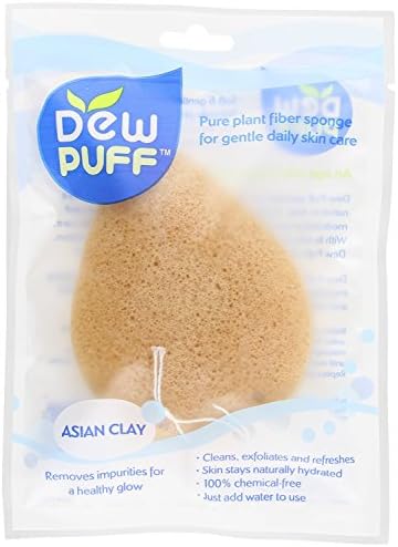 Dew Puff Konjac Sponge, Original, Bamboo Charcoal, Asian Clay - 3 Pack, Value Pack!!