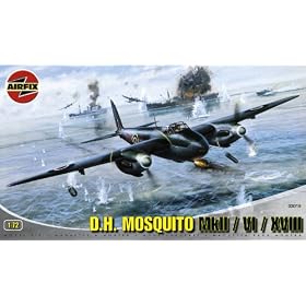 Airfix A03019 De Havilland Mosquito FBVI/ NF II/Mk XVIII 1:72 Scale Military Aircraft Series 3 Model Kit