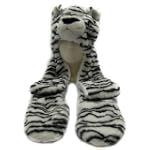 White Tiger Fluffy Plush Warm Hat Ann...