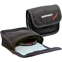 Adorama Slinger Filter Pouch "A" Holds Three 58mm Round or Three "A" Series Square Filters, Black.