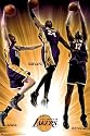 Los Angeles Lakers (Pao Gasol, Kobe Bryant, Andrew Bynum) Sports Poster Print - 24" X 36"