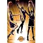 Los Angeles Lakers (Pao Gasol, Kobe Bryant, Andrew Bynum) Sports Poster Print - 24" X 36"