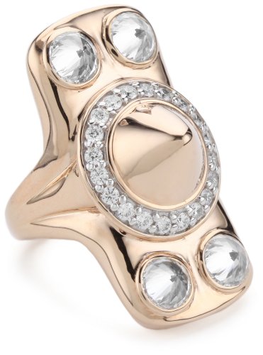 Nicky Hilton Sterling Silver With 18k Gold Wash Spike Ring, 7, Size 7