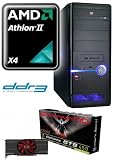 Black Edition AM3 AMD Athlon II X4 630, (4x 2.80GHz) - 500GB HDD SATA-II - NVIDIA GEFORCE 9800GT 1024MB ECO PCI-e-16x CARD - 4GB RAM DDR-2 P800 - 22x SATA-DVD Brenner Multi Format Dual Layer - Cardreader all in one