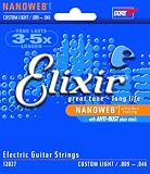 Elixir Nanoweb Electric Custom Light Guitar Strings