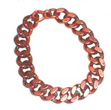 Mens Thick Copper Link Chain Bracelet Sz 8 1/2